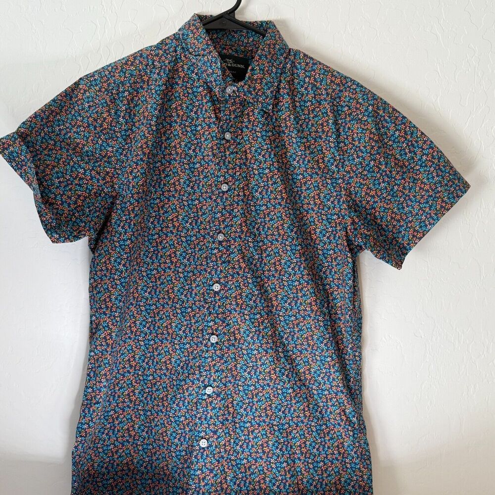 Rodd & Gunn Regular Fit Sport Shirt Men Small Blue Floral Cotton
